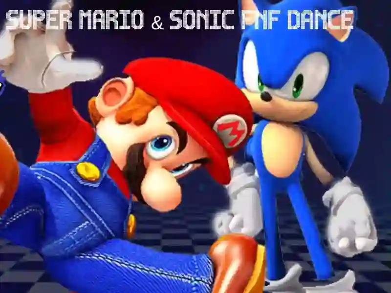 Spil Super Mario & Sonic FNF Dance online