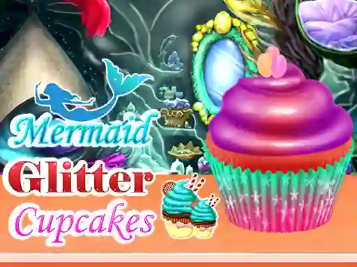 Spil Mermaid Glitter Cupcakes online