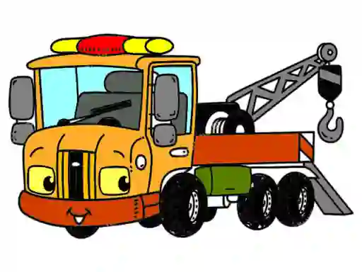 Spil Tow Trucks Coloring online
