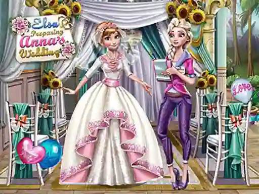 Spil Elsa Preparing Anna's Wedding online