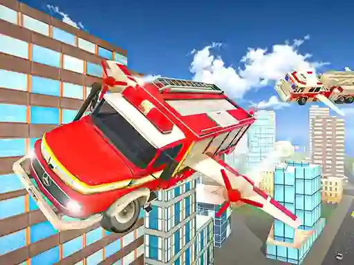 Spil Flying Fire Truck Driving Sim online