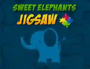 Spil Sweet Elephants Jigsaw online