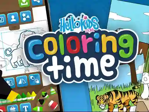 Spil Hello kids Coloring Time online