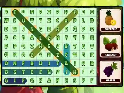 Spil Word Search Fruits online