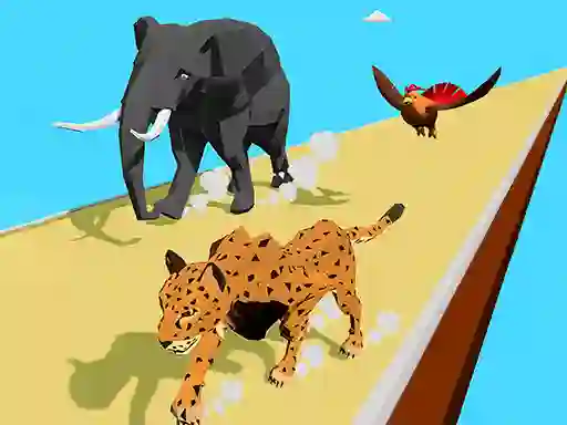 Spil Animal Transform Race 3D online