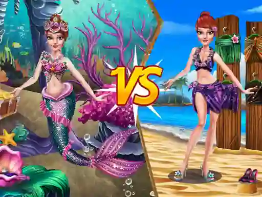 Spil Mermaid vs Princess Outfit online