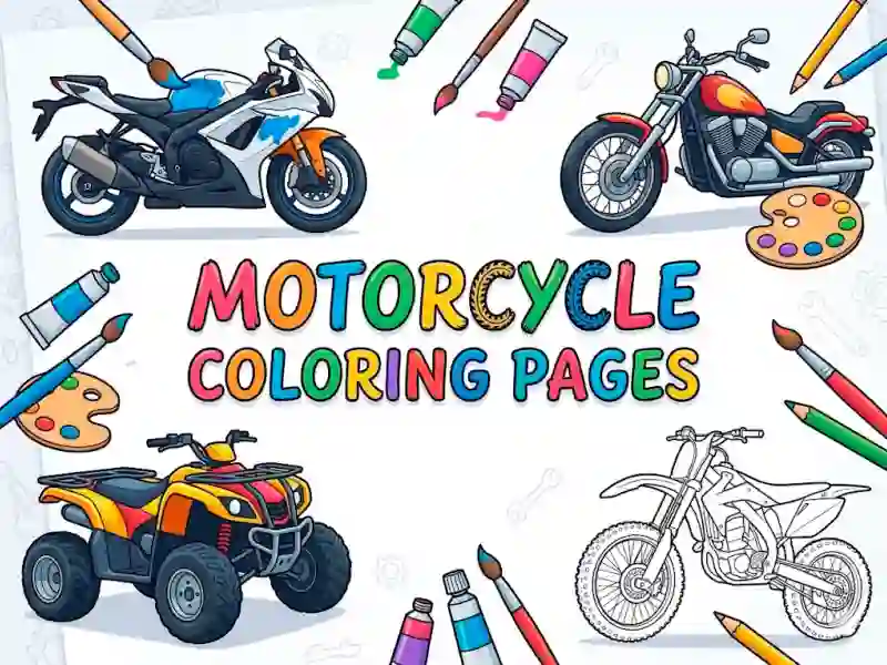 Spil Motorcycle Coloring Pages online