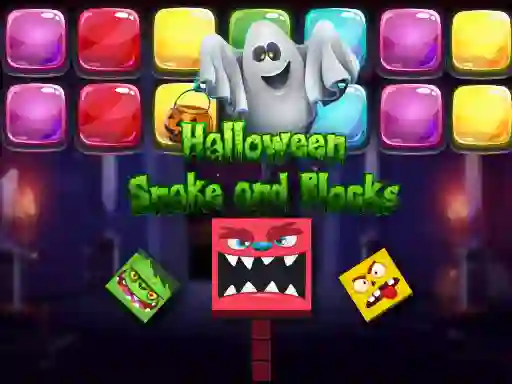 Spil Halloween Snake and Blocks online