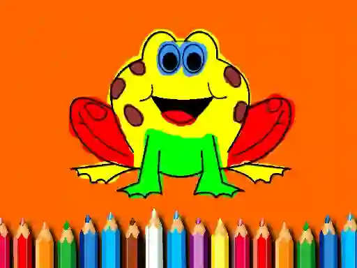 Spil Back To School: Frog Coloring Book online