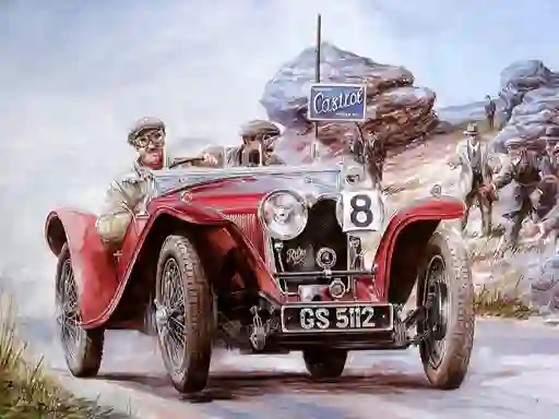 Spil Painting Vintage Cars Jigsaw Puzzle 2 online