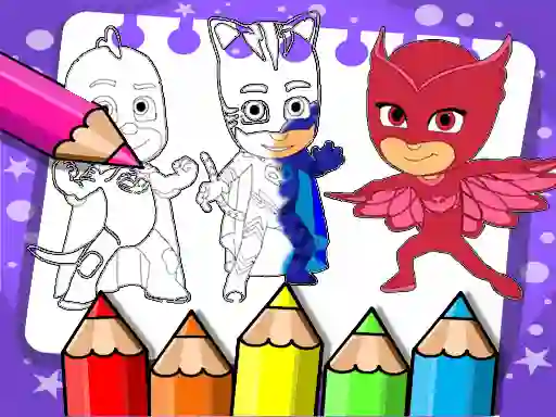 Spil PJ Masks Coloring Book online