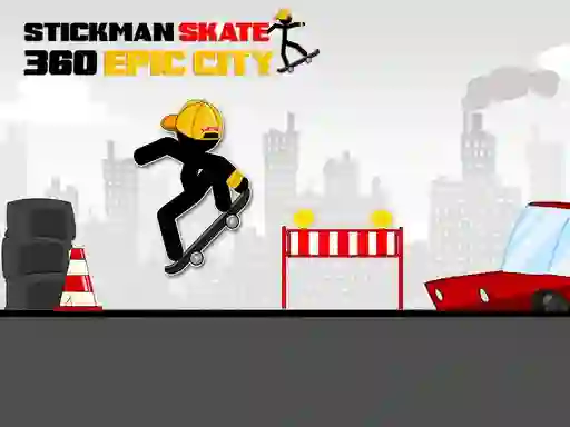 Spil Stickman Skate 360 Epic City online