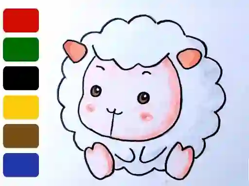 Spil Baby sheep ColoringBook online