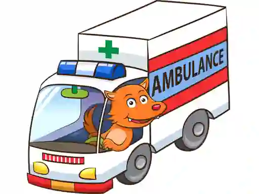Spil Cartoon Ambulance Puzzle online