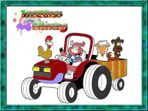 Spil Tractor Coloring Pages online