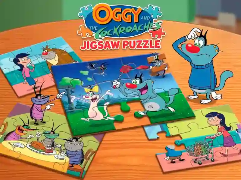 Spil Oggy and the Cockroaches Jigsaw Puzzle online