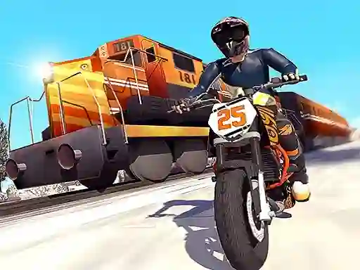 Spil Trail Bike vs Train Race online