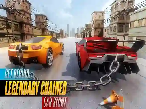 Spil Chained Car Stunts Race Mega Ramp online