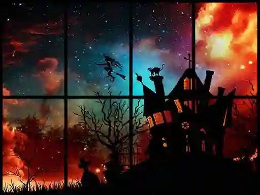 Spil Sliding Halloween Party online