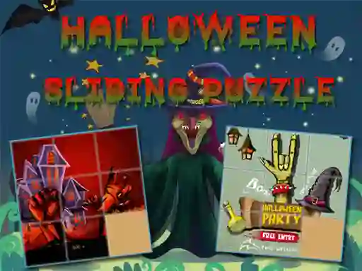Spil Halloween Sliding Puzzle online