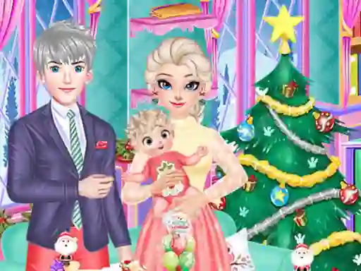 Spil Frozen Family Christmas Preparation online
