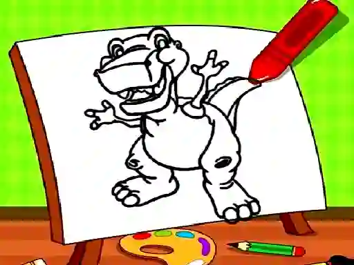 Spil Easy Kids Coloring Dinosaur online