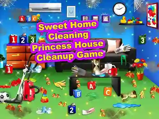 Spil Sweet Home Cleaning: Princess House Cleanup Game online