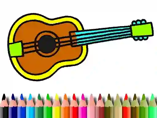 Spil Back To School: Music Instrument Coloring Book online
