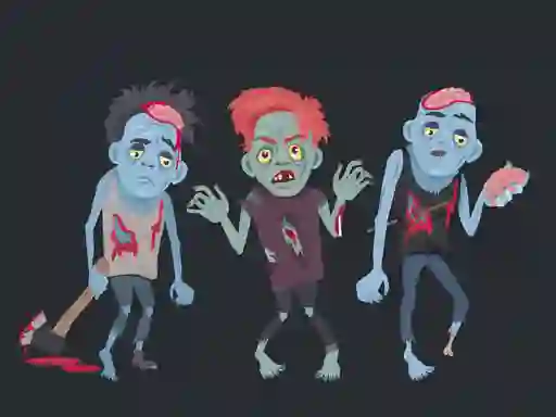 Spil Zombies and Skeletons Coloring online