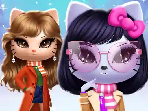 Spil Kitty Squad Winter Dress Up online