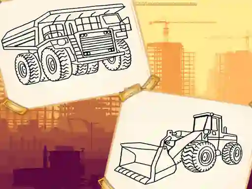 Spil Construction Trucks Coloring online