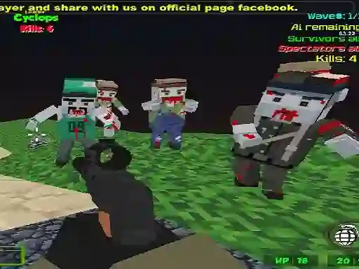 Spil Blocky Combat SWAT Zombie Survival online