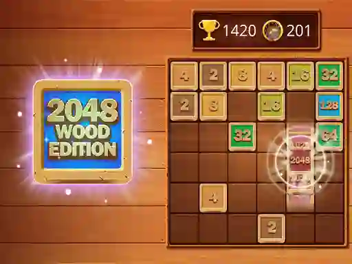 Spil 2048 Wooden Edition online