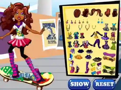 Spil Clawdeen skates online