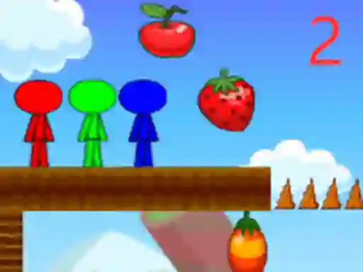 Spil Stickman Bros In Fruit Island 2 online