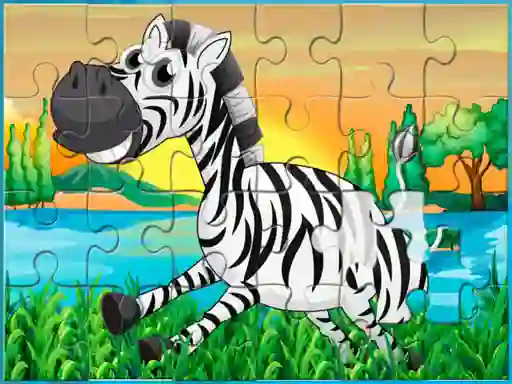 Spil Happy Animals Jigsaw online