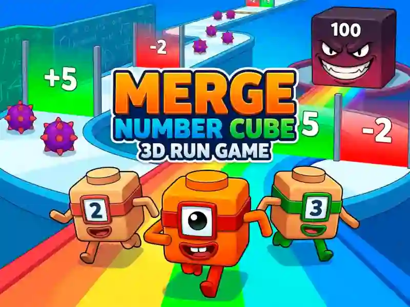 Spil Merge Number Cube 3d Run Game online