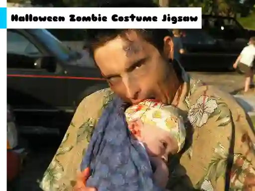 Spil Halloween Zombie Costume Jigsaw online