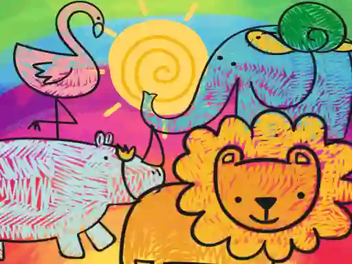 Spil Little Animals Coloring online