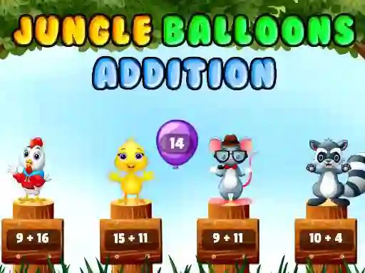 Spil Jungle Balloons Addition online