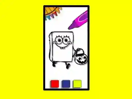 Spil SpobgeBob Halloween Coloring Book online