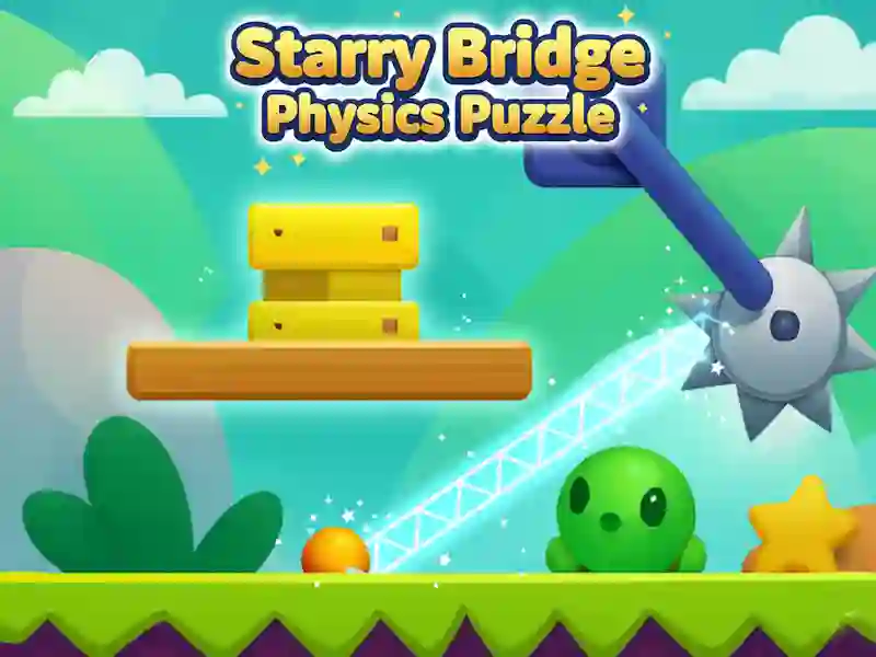 Spil Starry Bridge Physics Puzzle online