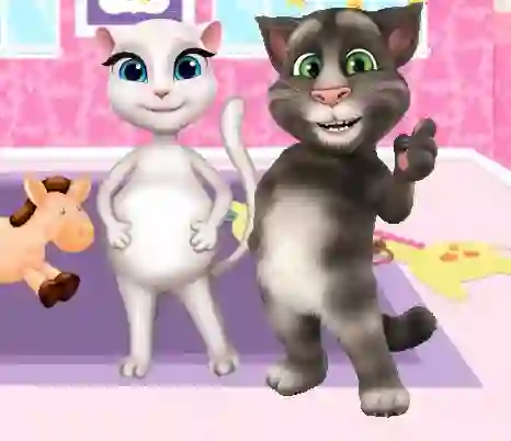 Spil Preganat Kitty Room Decor online