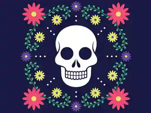 Spil Colorful Skull Jigsaw online