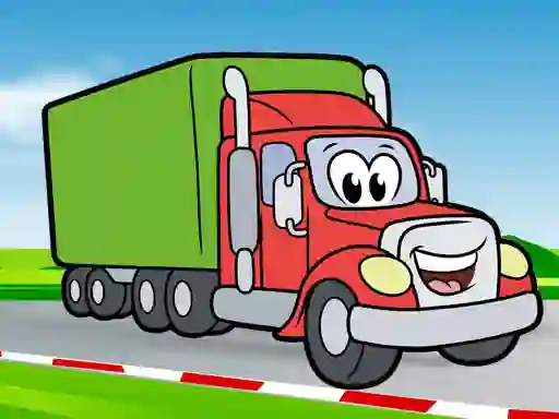 Spil Happy Trucks Coloring online