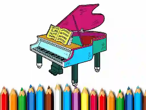 Spil Back To School: Piano Coloring Book online