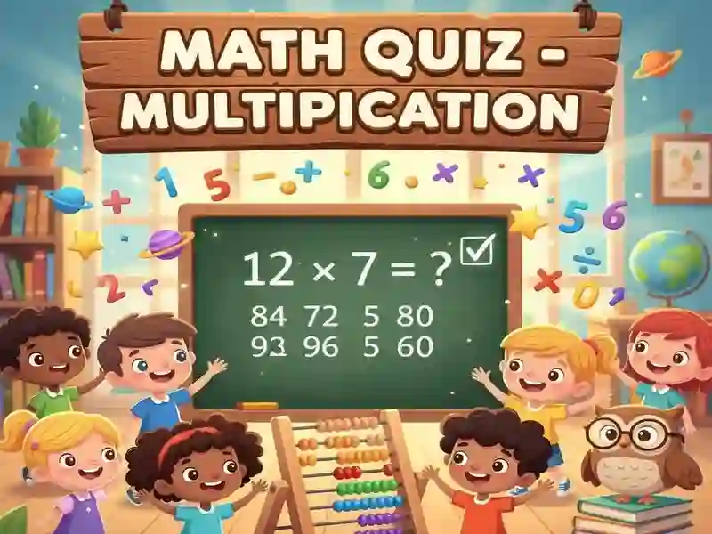 Spil Math Quiz - Multiplication online