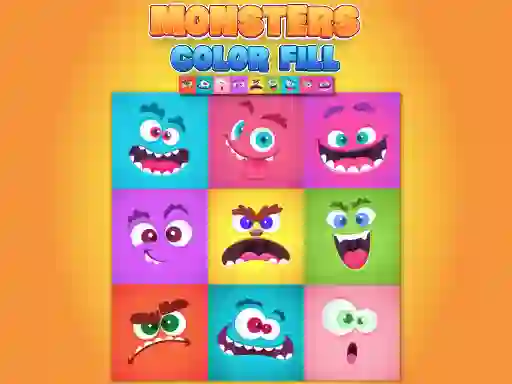 Spil Monsters Color Fill online