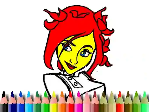 Spil Back To School: Cute Girl Coloring online