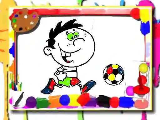 Spil Football Coloring Time online